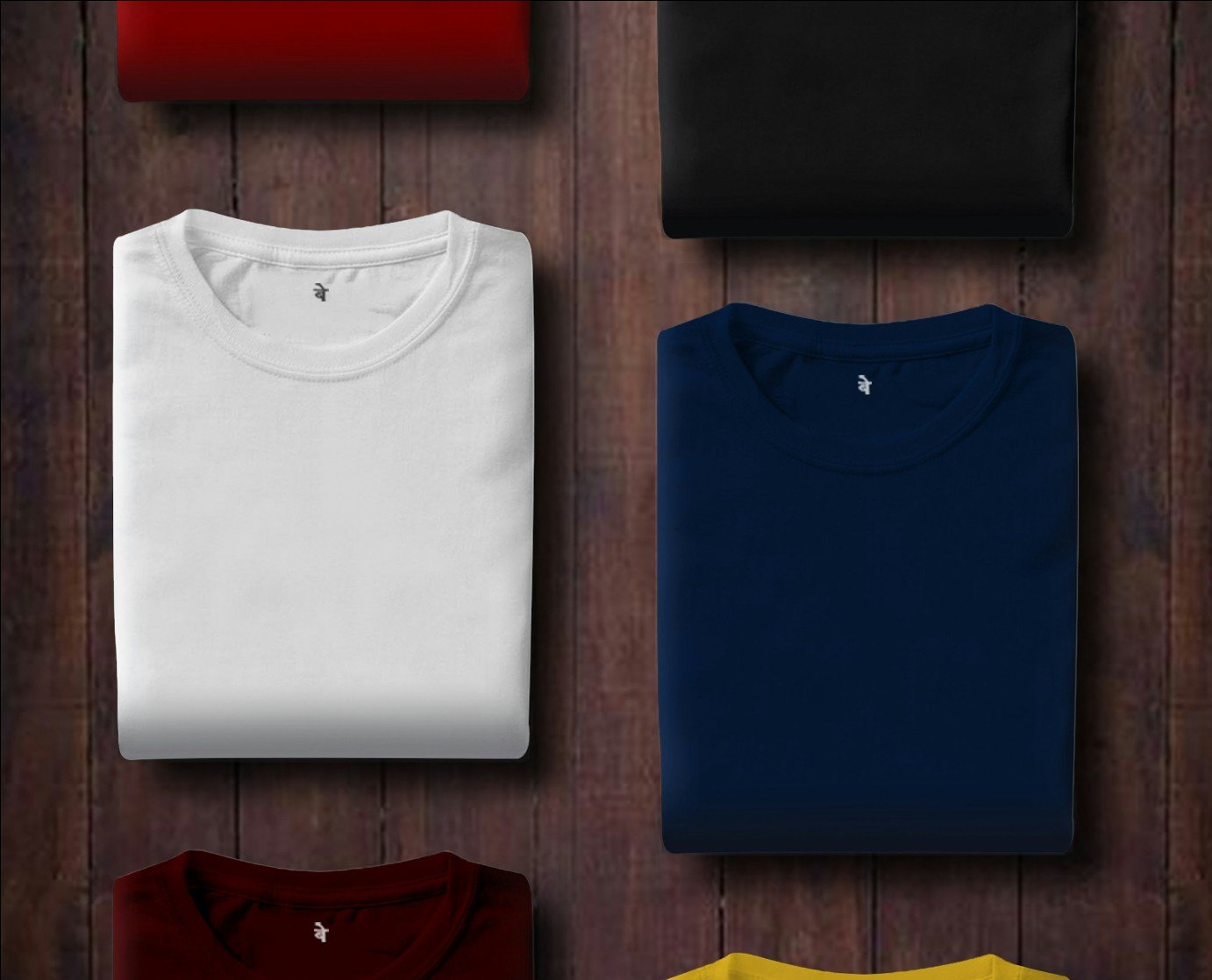 Folded custom-printed apparel